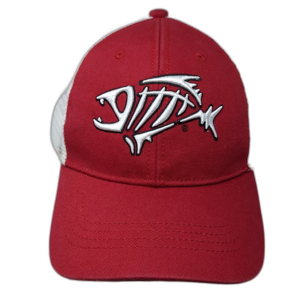 G.Loomis Snapback Mesh Back Trucker Hat Red One Size Colorblock Outdoor